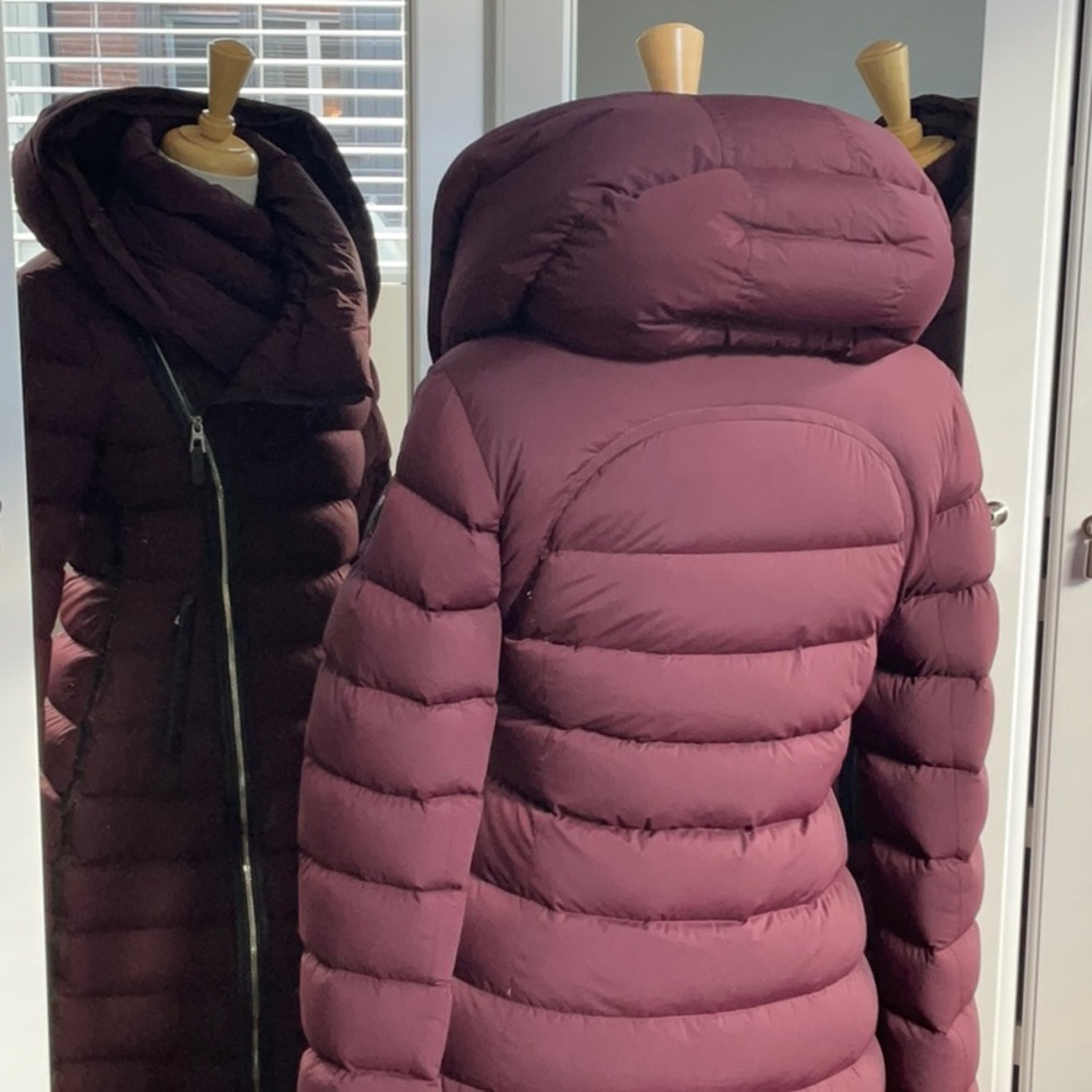 Rudsak Melodic Quilted Down Winter Coat / WITH OR WITHOUT FUR/ Burgundy / Medium - Picture 7 of 16